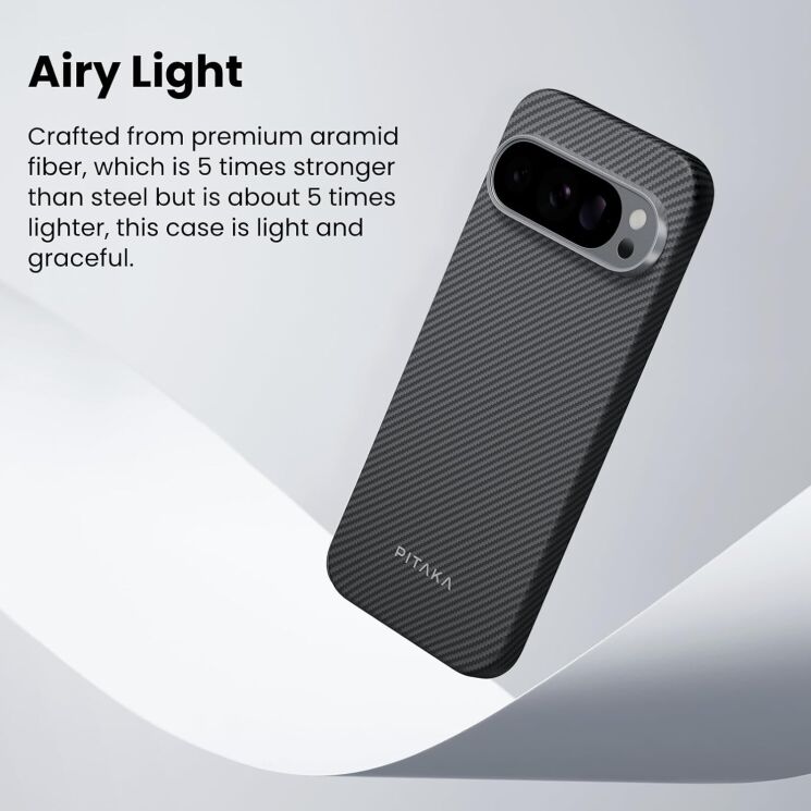 Захисний чохол Pitaka Ultra-Slim Case для Google Pixel 9 Pro XL (GPPB2402) - 600D Black / Grey: фото 7 з 9