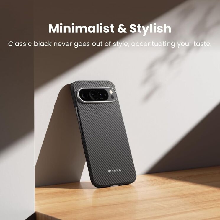 Захисний чохол Pitaka Ultra-Slim Case для Google Pixel 9 Pro XL (GPPB2402) - 600D Black / Grey: фото 4 з 9