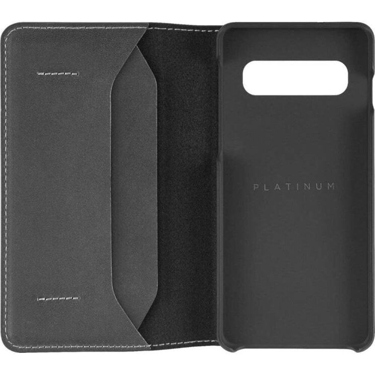 Защитный чехол Platinum Leather Wallet для Samsung Galaxy S10 (G973) - Black: фото 3 из 6
