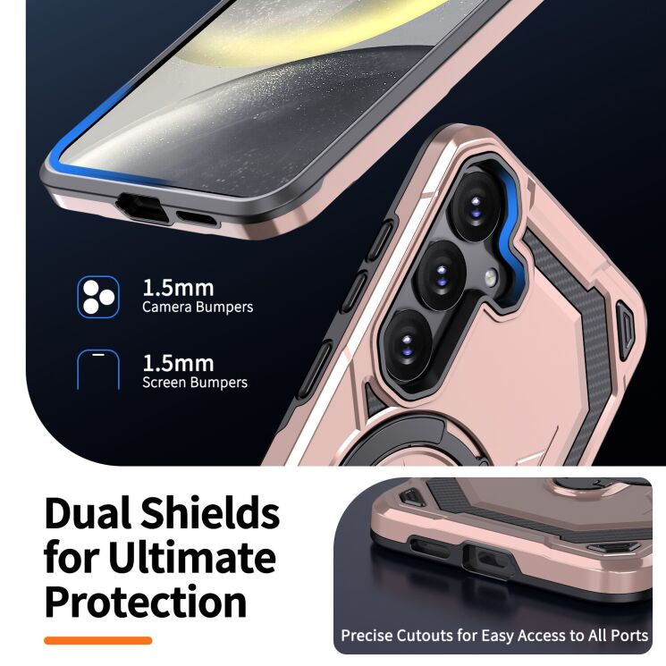 Защитный чехол Reframe Hybrid Magnetic для Samsung Galaxy S24 (S921) - Rose Gold: фото 7 из 7