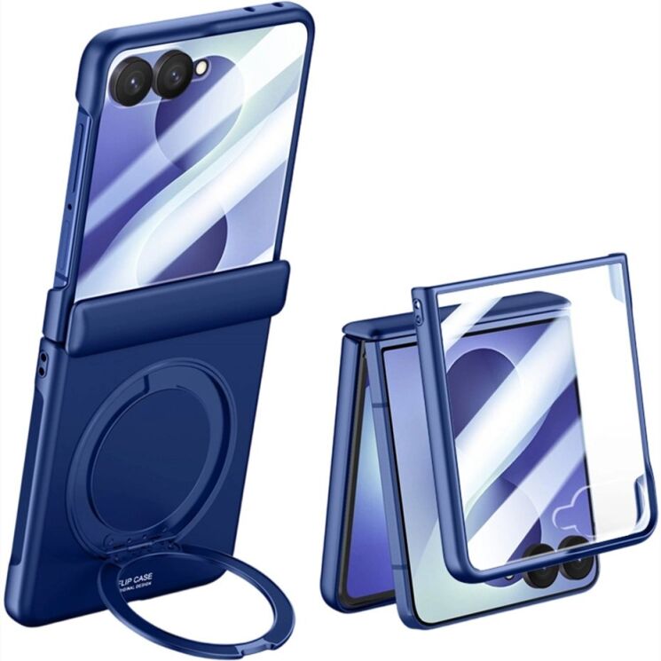 Захисний чохол Reframe Ring Stand Case для Samsung Galaxy Flip 8 - Blue: фото 1 з 9
