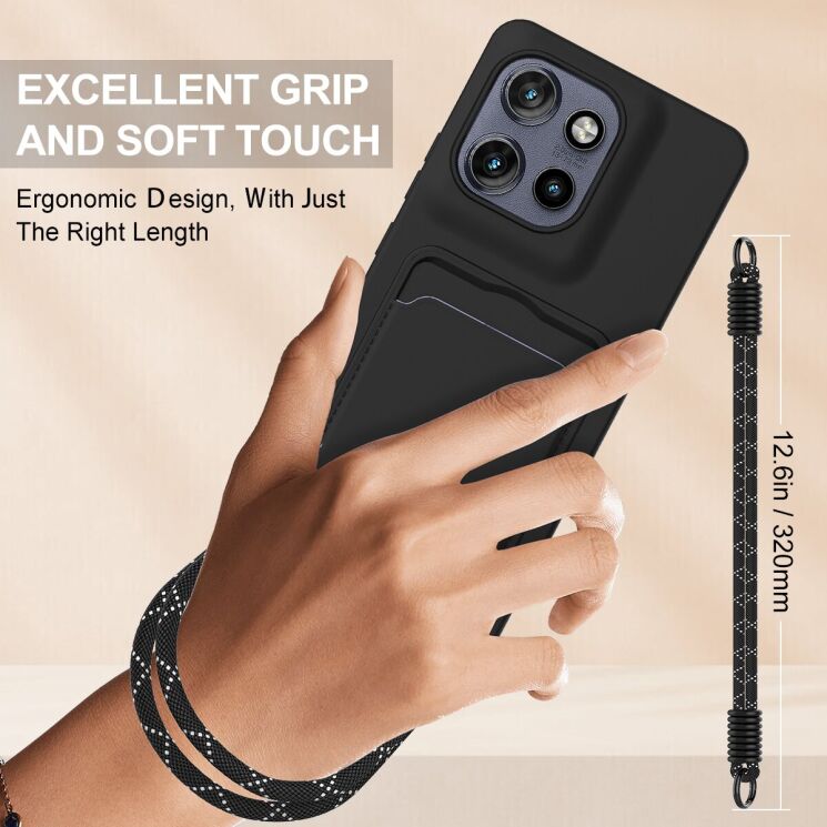 Захисний чохол Reframe Silicone Holder для Motorola Edge 60 Neo / Edge 50 Neo - Black: фото 4 з 8