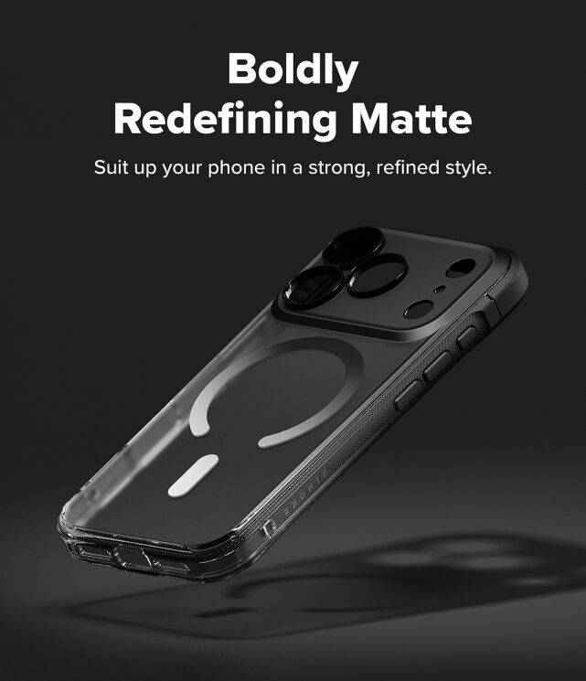 Защитный чехол Ringke Fusion Bold MagSafe для iPhone 18 Pro (8800380462694) - Matte Black: фото 10 из 22