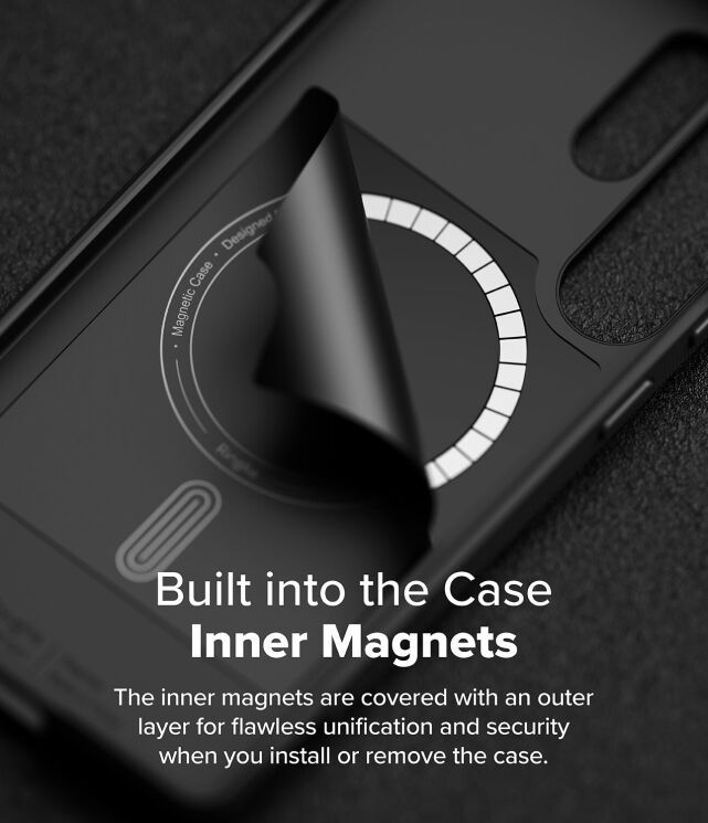 Защитный чехол Ringke Onyx Magnetic (FP) для Samsung Galaxy S25 Ultra (S938) 8800274969254 - Black: фото 6 из 17