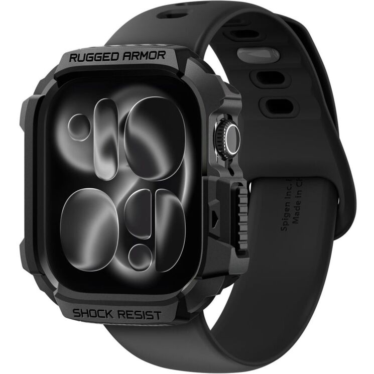 Защитный чехол Spigen Rugged Armor 2 для Apple Watch 10 / 11 42 mm (ACS10491) - Matte Black (364232B) Защитный чехол Spigen Rugged Armor 2 для Apple Watch 10 / 11 42 mm (ACS10491) - Matte Black: фото 5 из 16