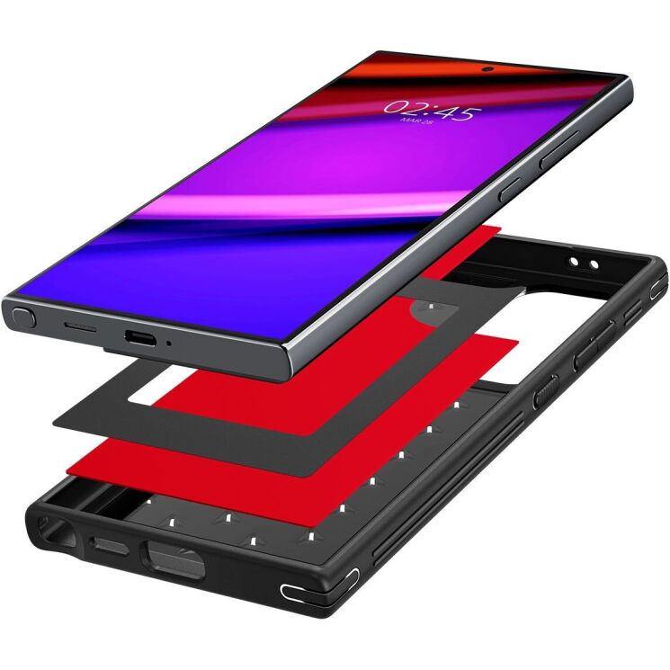 Захисний чохол Spigen (SGP) Cryo Armor для Samsung Galaxy S24 Ultra (S928) - Matte Black: фото 7 з 19