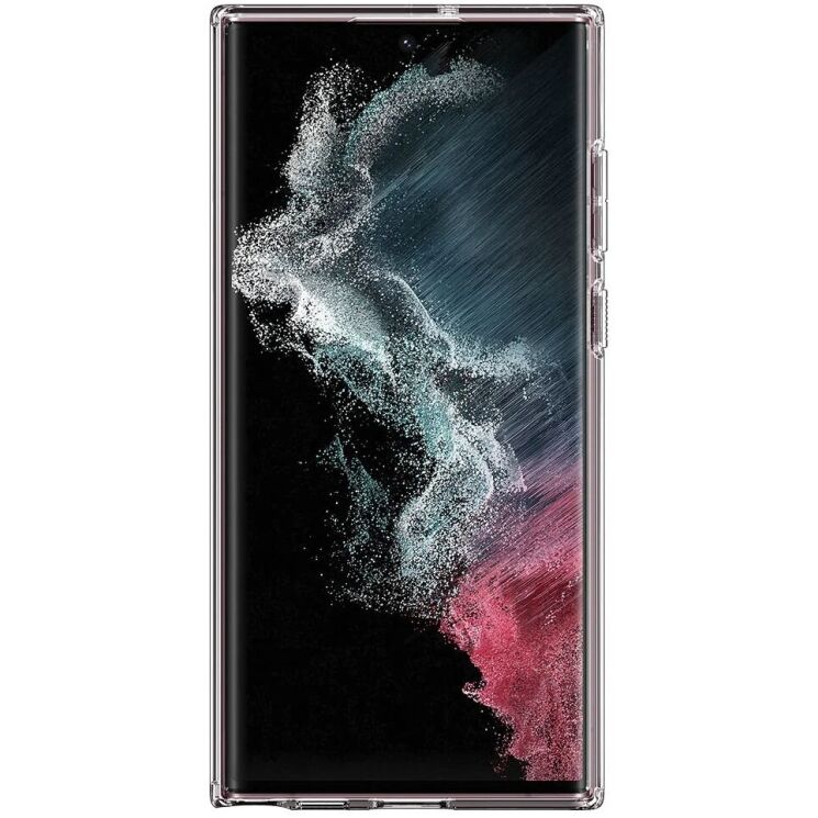 Защитный чехол Spigen (SGP) Crystal Hybrid для Samsung Galaxy S22 Ultra (S908) - Crystal Clear: фото 6 из 10