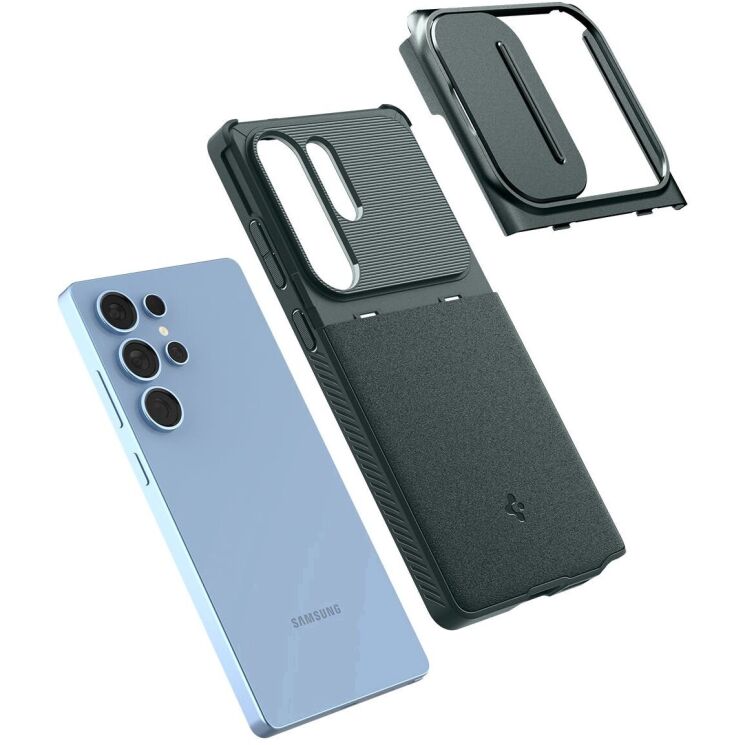 Захисний чохол Spigen (SGP) Optik Armor для Samsung Galaxy S25 Ultra (S938) ACS08970 - Abyss Green: фото 6 з 16