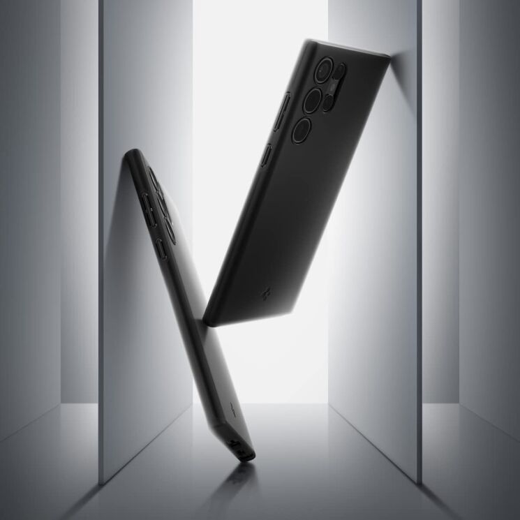 Защитный чехол Spigen (SGP) Thin Fit для Samsung Galaxy S22 Ultra (S908) - Black: фото 19 из 21