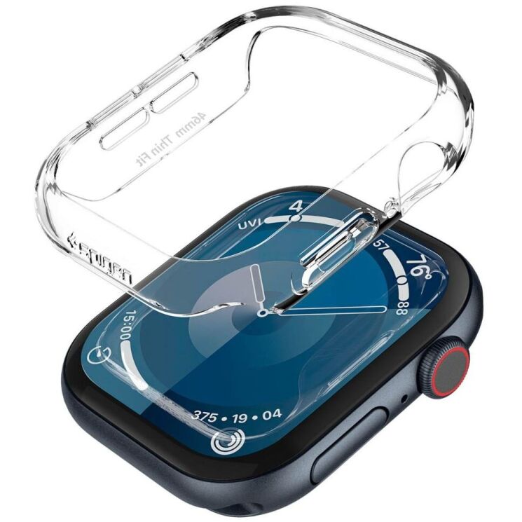Захисний чохол Spigen (SGP) Thin Fit (FW) для Apple Watch 10 42 mm (ACS08589) - Crystal Clear: фото 3 з 16