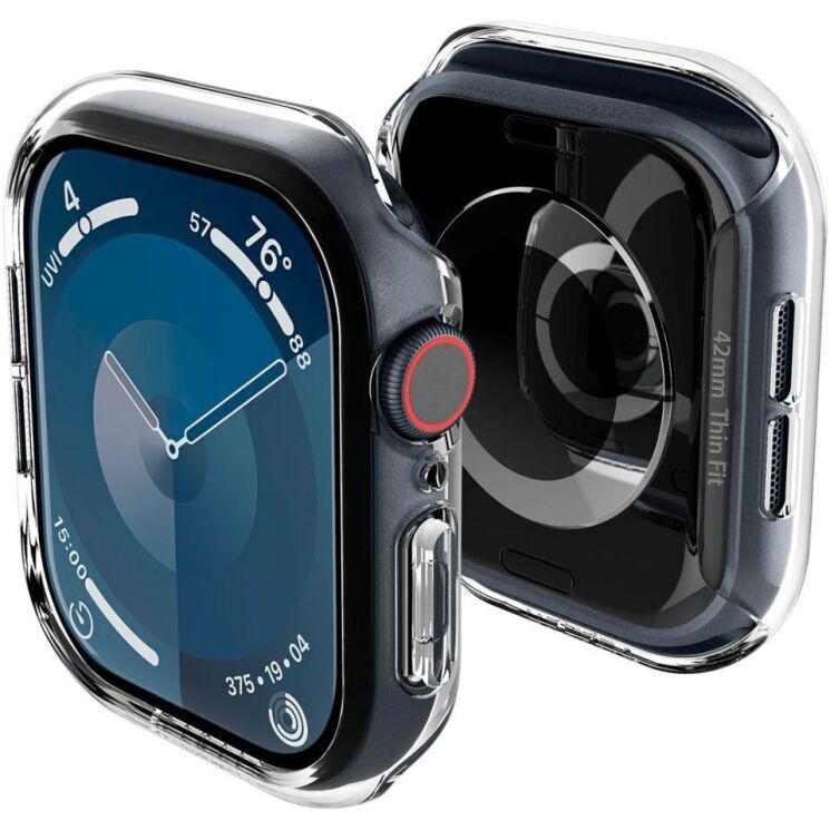 Захисний чохол Spigen (SGP) Thin Fit (FW) для Apple Watch 10 42 mm (ACS08589) - Crystal Clear: фото 4 з 16