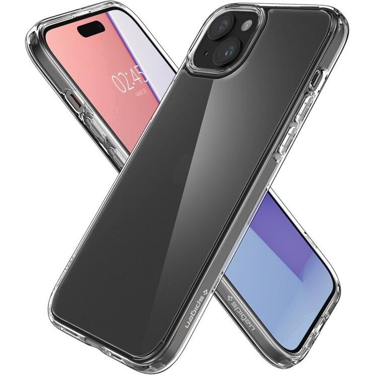 Защитный чехол Spigen (SGP) Ultra Hybrid для Apple iPhone 15 Plus - Frost Clear: фото 5 из 15