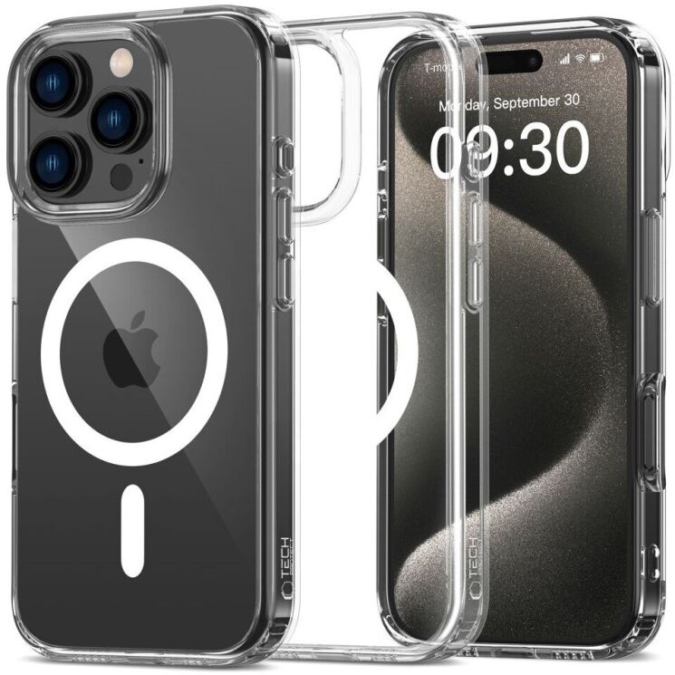 Защитный чехол Tech-Protect FlexAir Hybrid MagSafe для Apple iPhone 16 Pro - Clear: фото 1 из 5
