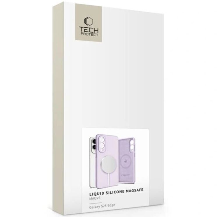 Защитный чехол Tech-Protect Liquid Silicone MagSafe для Samsung Galaxy S25 Edge (S937) - Mauve: фото 3 из 4
