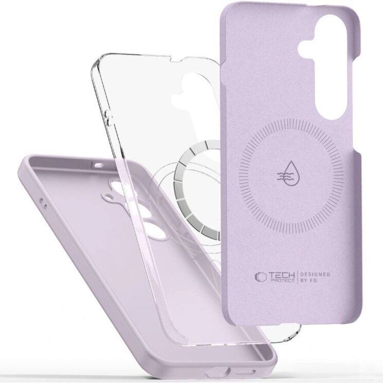 Защитный чехол Tech-Protect Liquid Silicone MagSafe для Samsung Galaxy S25 Edge (S937) - Mauve: фото 2 из 4