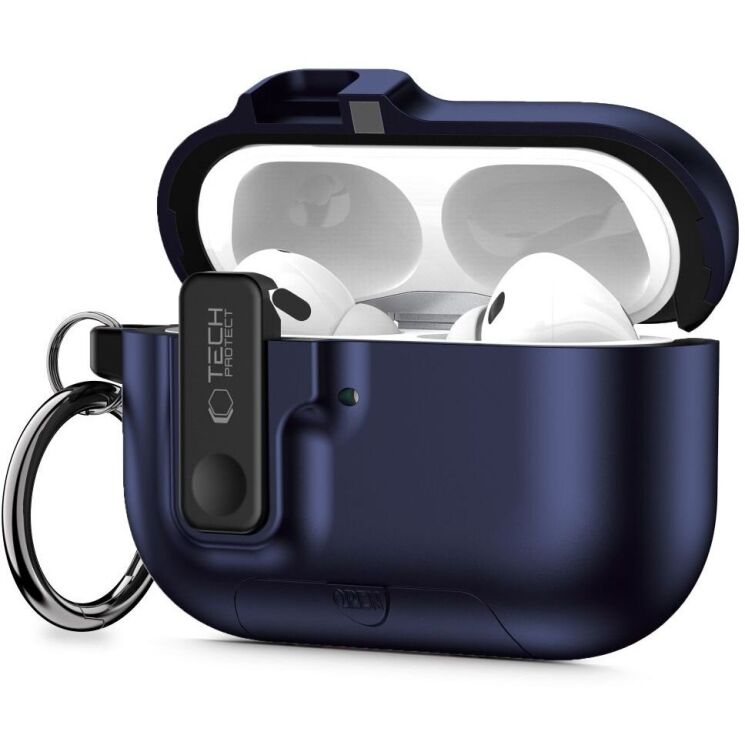 Защитный чехол Tech-Protect Slim Hook для AirPods Pro 3 - Navy Blue (390147L) Защитный чехол Tech-Protect Slim Hook для AirPods Pro 3 - Navy Blue: фото 1 из 10