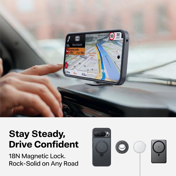 Захисний чохол TORRAS Ostand Q3 Spin (with MagSafe) для Google Pixel 10 / 10 Pro - Black: фото 6 з 7