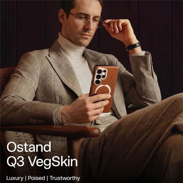 Захисний чохол TORRAS Ostand Q3 VegSkin (with MagSafe) для Samsung Galaxy S26 Ultra - Dark Purple: фото 2 з 8