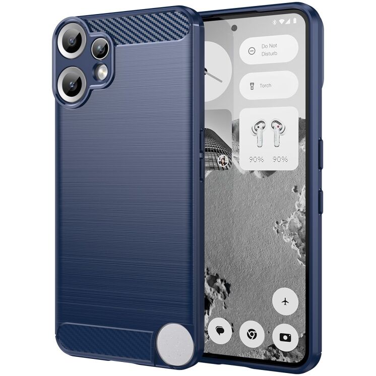 Захисний чохол UniCase Carbon для Nothing CMF Phone 2 Pro - Blue: фото 1 з 13
