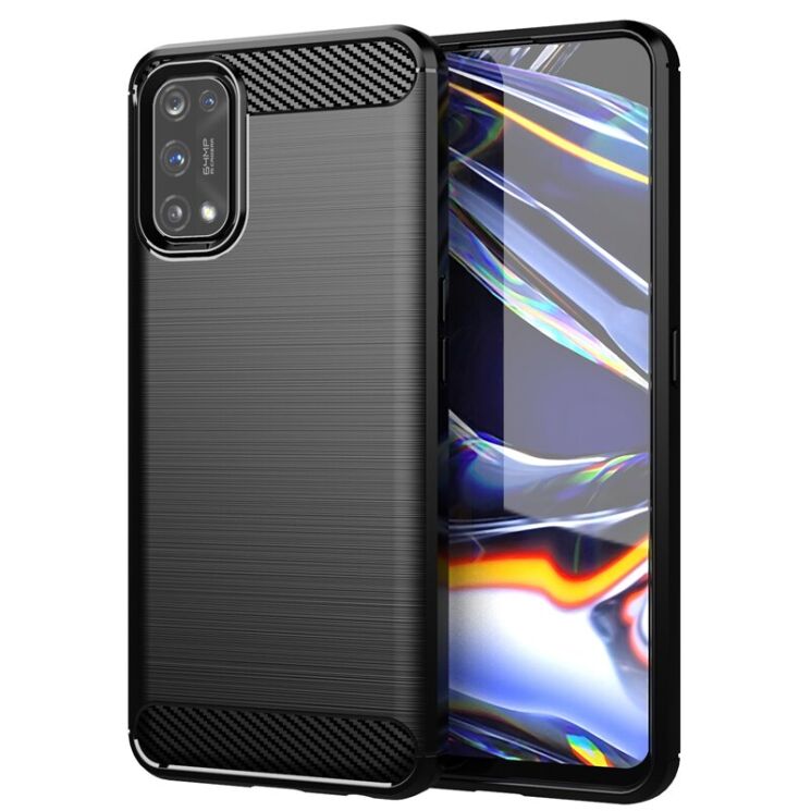 Защитный чехол UniCase Carbon для Realme 7 Pro - Black: фото 1 из 9