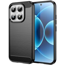 Силиконовый (TPU) чехол UniCase Carbon для Xiaomi 17 - Black: фото 1 из 8