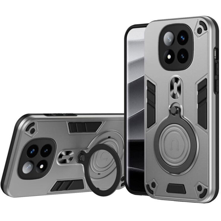 Защитный чехол UniCase Cosmic Armor для Xiaomi Redmi Note 14 Pro Plus - Silver: фото 1 из 7