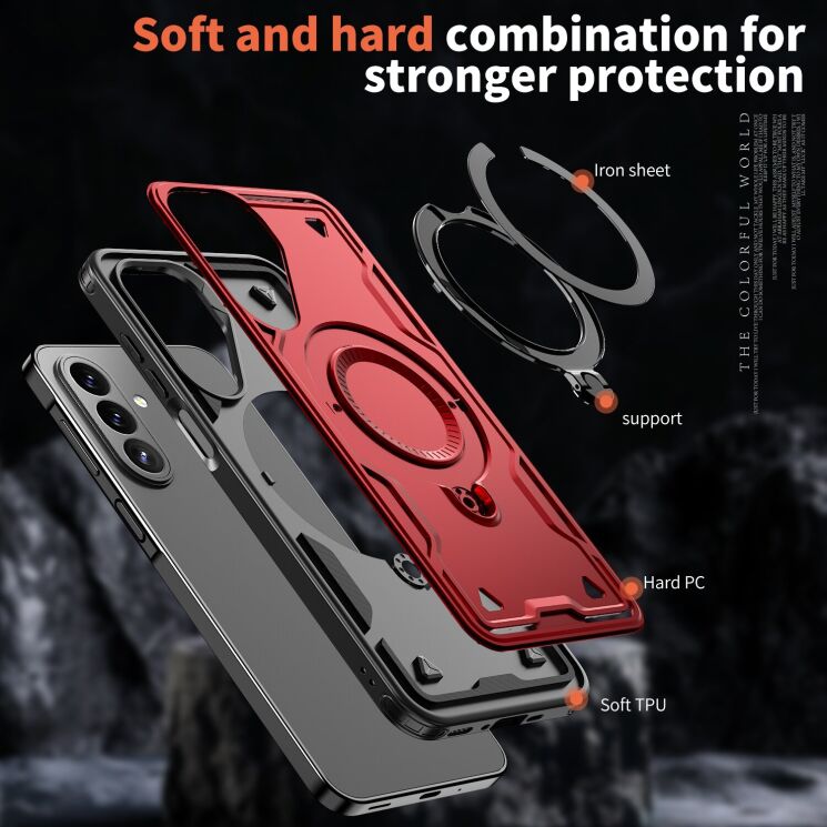 Захисний чохол UniCase Lander Armor для Samsung Galaxy A27 (A276) - Red: фото 4 з 6
