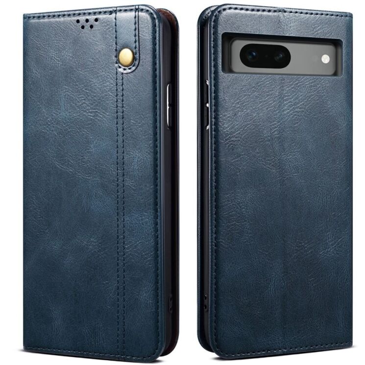 Защитный чехол UniCase Leather Wallet для Google Pixel 8A - Blue: фото 1 из 6
