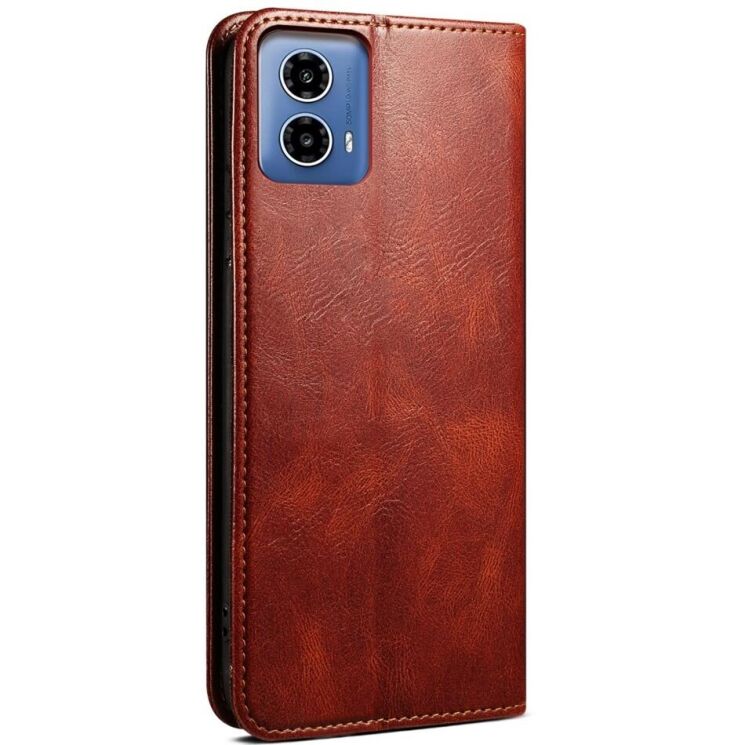 Защитный чехол UniCase Leather Wallet для Motorola Moto G35 - Brown: фото 6 из 7