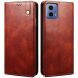 Защитный чехол UniCase Leather Wallet для Motorola Moto G35 - Brown (367915Z). Фото 1 из 7