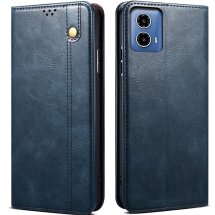 Защитный чехол UniCase Leather Wallet для Motorola Moto G85 - Blue: фото 1 из 6