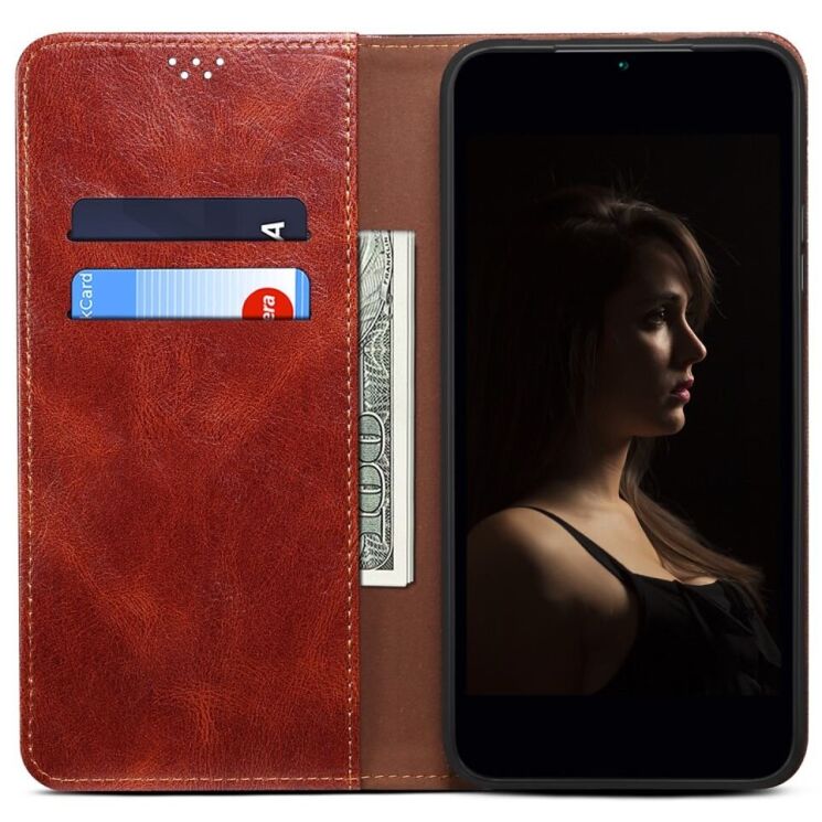 Захисний чохол UniCase Leather Wallet для Samsung Galaxy A26 (A266) - Brown: фото 2 з 7
