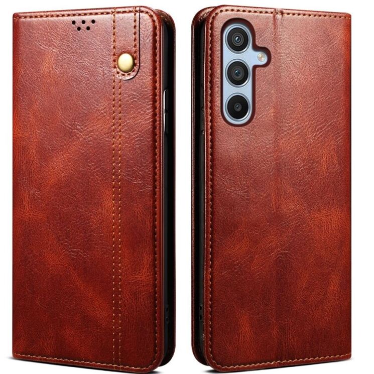 Захисний чохол UniCase Leather Wallet для Samsung Galaxy A26 (A266) - Brown: фото 1 з 7