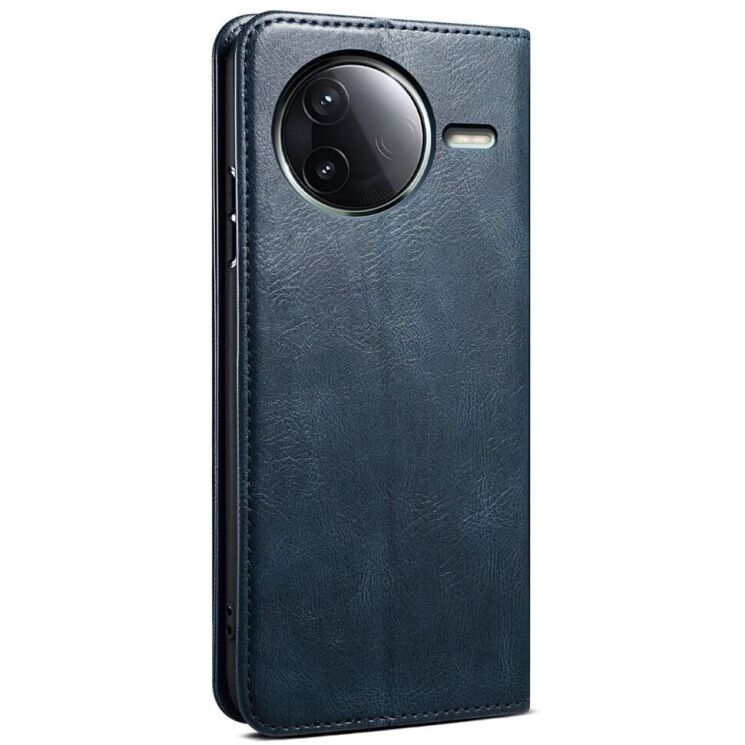 Защитный чехол UniCase Leather Wallet для Xiaomi Poco F7 Ultra - Blue: фото 6 из 7