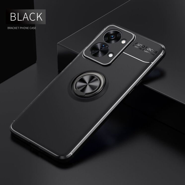 Защитный чехол UniCase Magnetic Ring для OnePlus Nord 2T - Black: фото 2 из 16