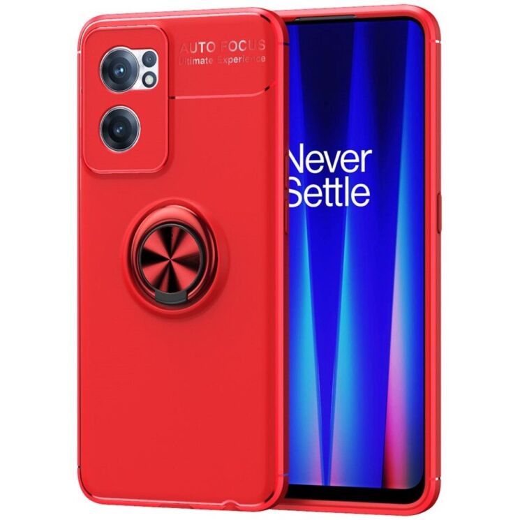 Защитный чехол UniCase Magnetic Ring для OnePlus Nord CE 2 - Red: фото 1 из 7