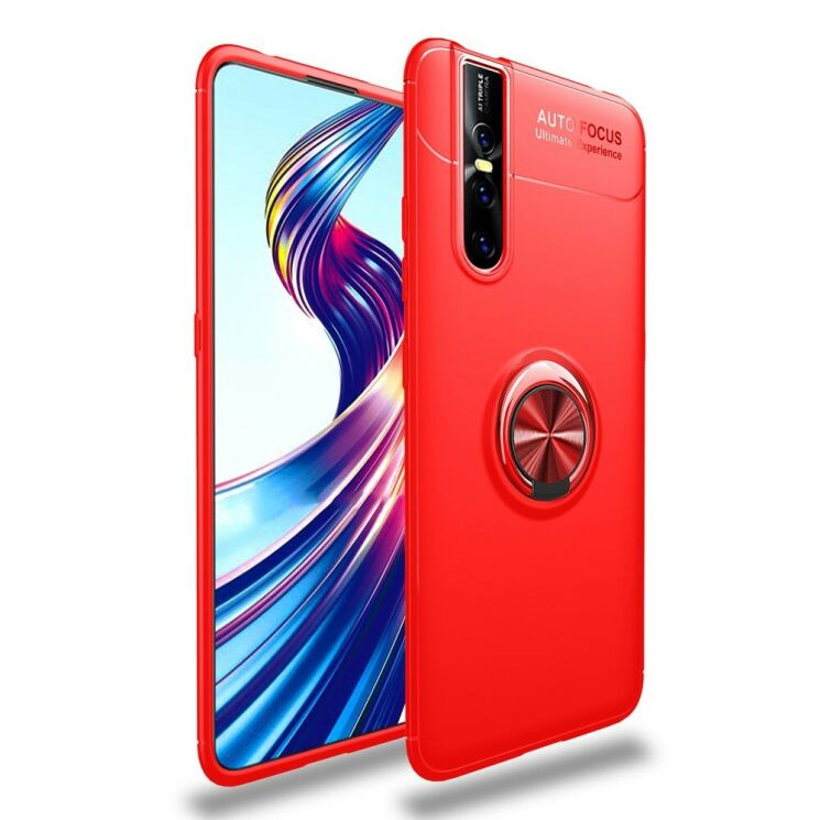 Чехол с магнитным кольцом UniCase Magnetic Ring для VIVO V15 Pro - Red: фото 1 из 12