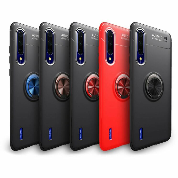 Чехол с магнитным кольцом UniCase Magnetic Ring для Xiaomi Mi A3 / Mi CC9e - All Black: фото 3 из 14