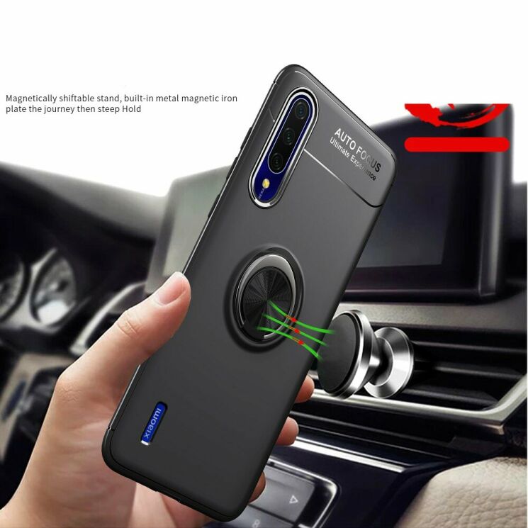Чехол с магнитным кольцом UniCase Magnetic Ring для Xiaomi Mi A3 / Mi CC9e - All Black: фото 14 из 14