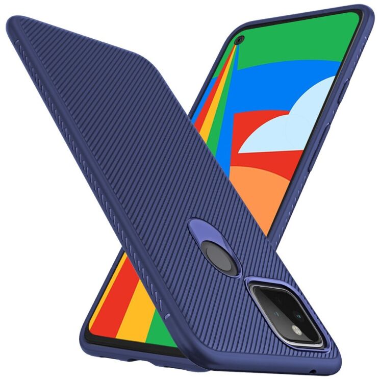 Защитный чехол UniCase Twill Soft для Google Pixel 5 - Blue: фото 2 из 8