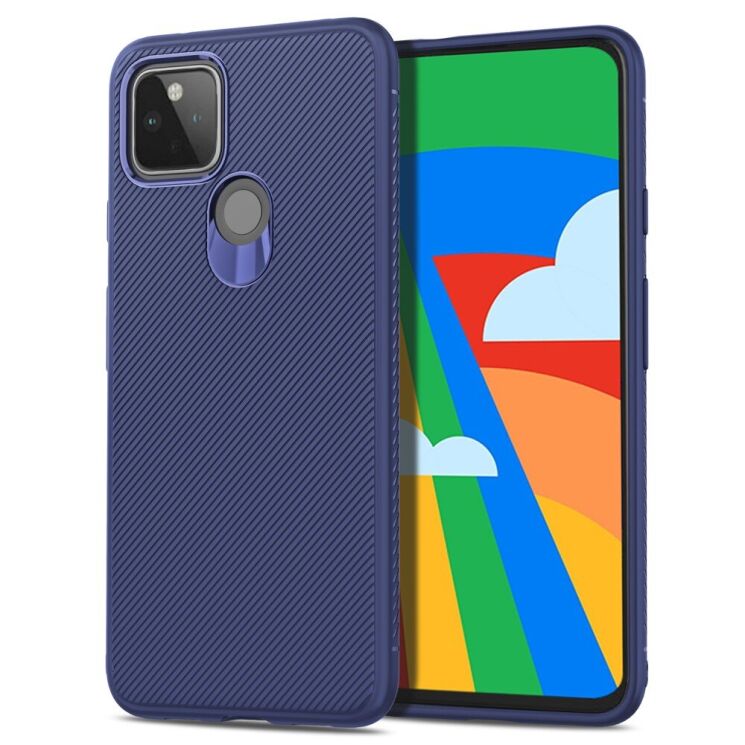 Защитный чехол UniCase Twill Soft для Google Pixel 5 - Blue: фото 1 из 8