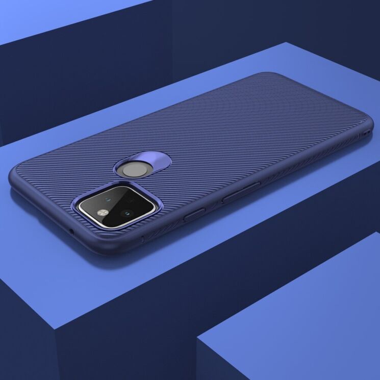 Защитный чехол UniCase Twill Soft для Google Pixel 5 - Blue: фото 3 из 8