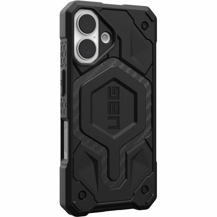 Защитный чехол URBAN ARMOR GEAR (UAG) Monarch для Apple iPhone 16 - Carbon Fiber: фото 2 из 6