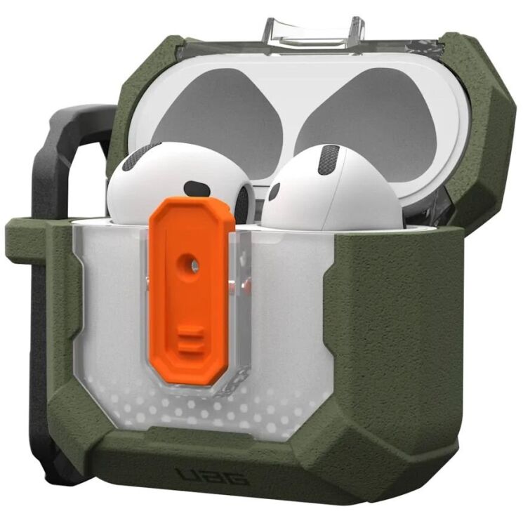 Защитный чехол URBAN ARMOR GEAR (UAG) Plasma Series для Apple AirPods 4 (104129117272) - Olive Drab: фото 2 из 8
