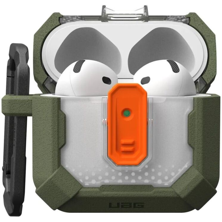 Защитный чехол URBAN ARMOR GEAR (UAG) Plasma Series для Apple AirPods 4 (104129117272) - Olive Drab: фото 3 из 8