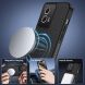 Защитный чехол WANLONFENG Carbon MagCase для Motorola Edge 50 Fusion - Black (354264B). Фото 5 из 7