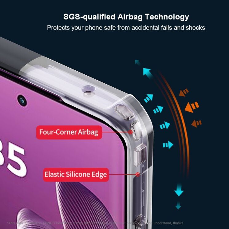 Защитный чехол XUNDD Rugged Case для Motorola Edge 60 Pro - Black: фото 5 из 7