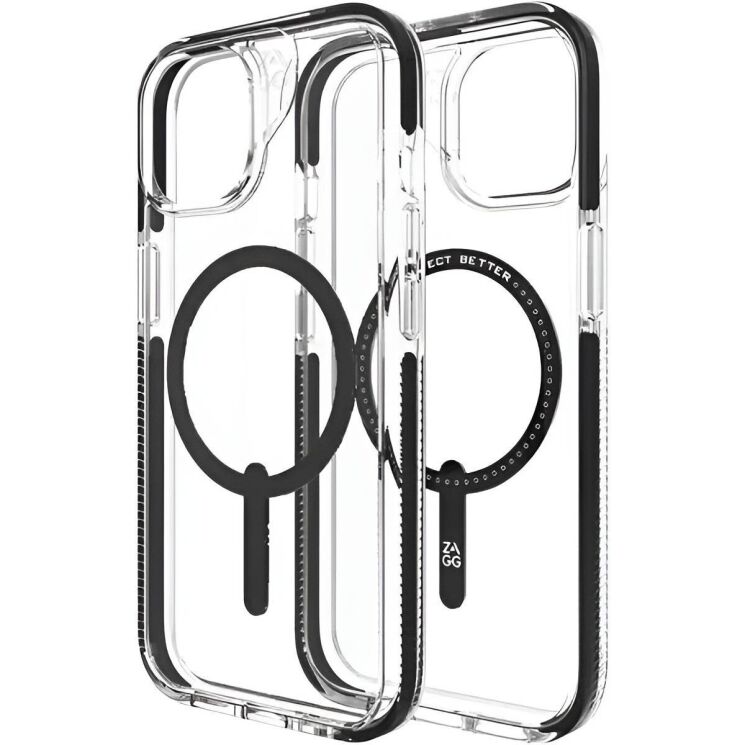 Защитный чехол Zagg Gear4 Piccadilly Snap with Magsafe для iPhone 13 / 14 / 15 (702312347) - Black (370827B) Защитный чехол Zagg Gear4 Piccadilly Snap with Magsafe для iPhone 13 / 14 / 15 (702312347) - Black: фото 1 из 3