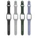 Захисний комплект IMAK Watch Strap + Case для Apple Watch 38 mm - Grey (251851H). Фото 14 з 14