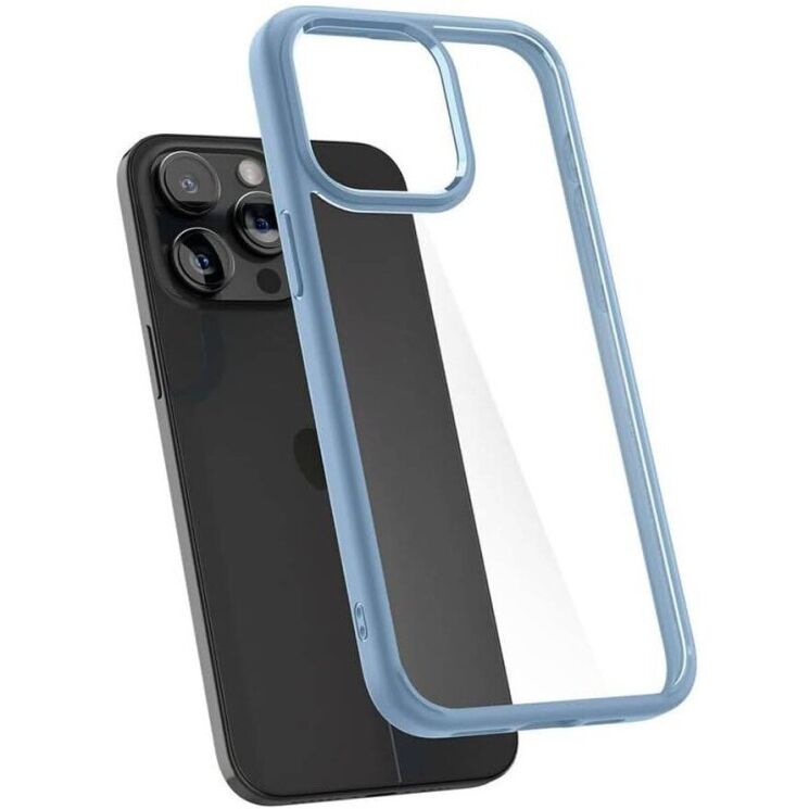 Защитный чехол Spigen (SGP) Crystal Hybrid для Apple iPhone 15 Pro Max (ACS06447) - Sierra Blue: фото 4 из 13
